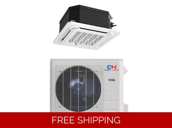 C&H 24K-Btu 22 SEER2 Cassette Mini Split Heat Pump (-13°F) E-Star: 12 EER/10.5 HSPF (R454B)